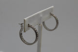 Sterling Silver Cubic Zirconia Hoop Earrings