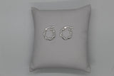Wavy Sterling Silver Hoop Earrings