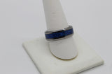 Blue Stainless Steel Ring