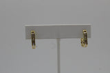 Rectangle Gold Cubic Zirconia Earrings