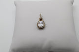 Sterling Silver Cubic Zirconia Square Pendant