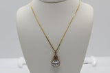 Sterling Silver Cubic Zirconia Square Pendant