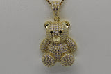 Cubic Zirconia Bear Pendant