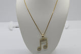 Cubic Zirconia Music Pendant
