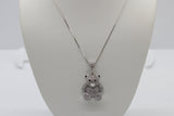 Cubic Zirconia Bear Pendant