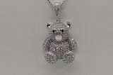 Cubic Zirconia Bear Pendant
