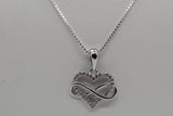 Sterling Silver Infinity Heart Pendant
