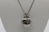 Sterling Silver Cubic Zirconia Clam Shell Pendant