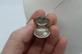 Sterling Silver Cubic Zirconia Clam Shell Pendant