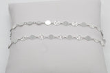 Sterling Silver Paillette Chain Bracelet