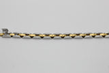 Stainless Steel Link Band Silver and Gold Bracelet