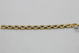 Stainless Steel Link Band Gold Plated Bracelet