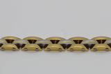 Stainless Steel Link Band Gold Plated Bracelet