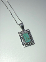 Turquoise Rectangle Necklace