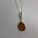 Cognac Amber Necklace and Earrings Set