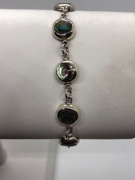 Abalone and Sterling Silver Bracelet