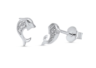 CZ Dolphin Earrings