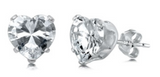 CZ Heart Studs