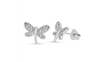 CZ Dragonfly Earrings