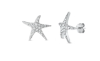 CZ Starfish Earrings