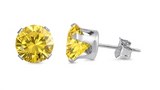 Citrine CZ Studs