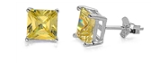 Citrine CZ Studs