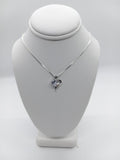 Single CZ inside Heart Necklace