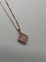 CZ Rose Gold Diamond Pendant