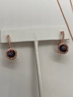 Mystic Topaz and Rose Gold Necklace and Earrings