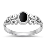 Silver & Black Ring