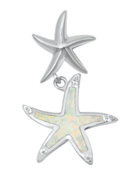 Lab Opal Starfish Necklace