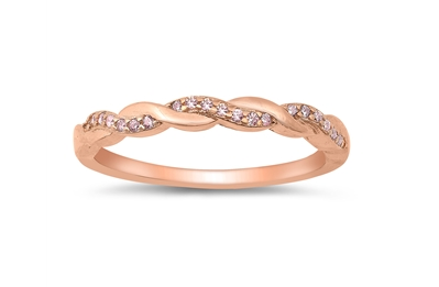 Rose Gold Braided Band Ring