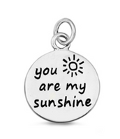 "You are my sunshine" Silver Necklace