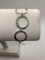 Silver Hammered Circle Bracelet