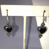 Black Onyx Heart Necklace and Earring Set