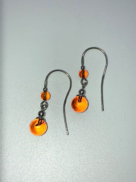 Lemon (citrine) Baltic Amber Dangle Earrings